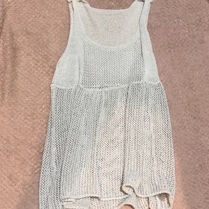 White tank top/cover up